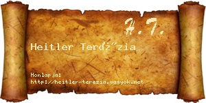 Heitler Terézia névjegykártya